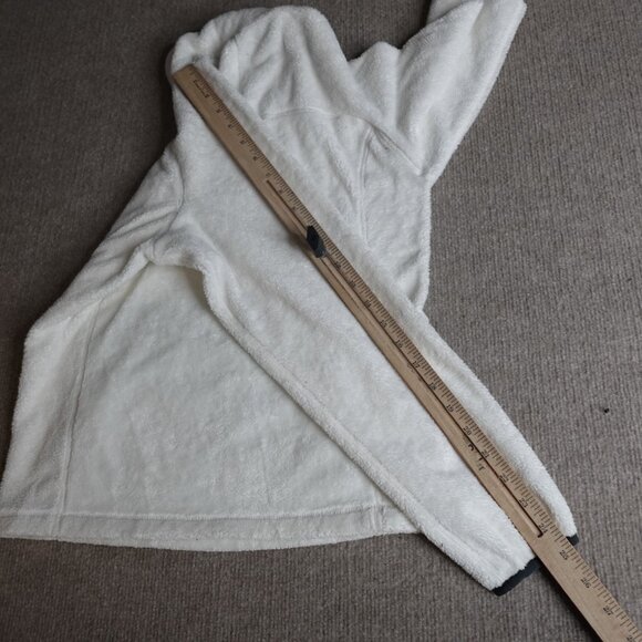 Patagonia Girls Sweater Large Off White Plush Marsupial 1/4 Zip - Picture 8 of 10
